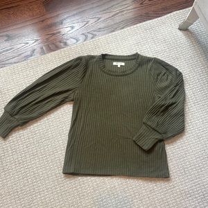 Madewell olive green cotton sweater